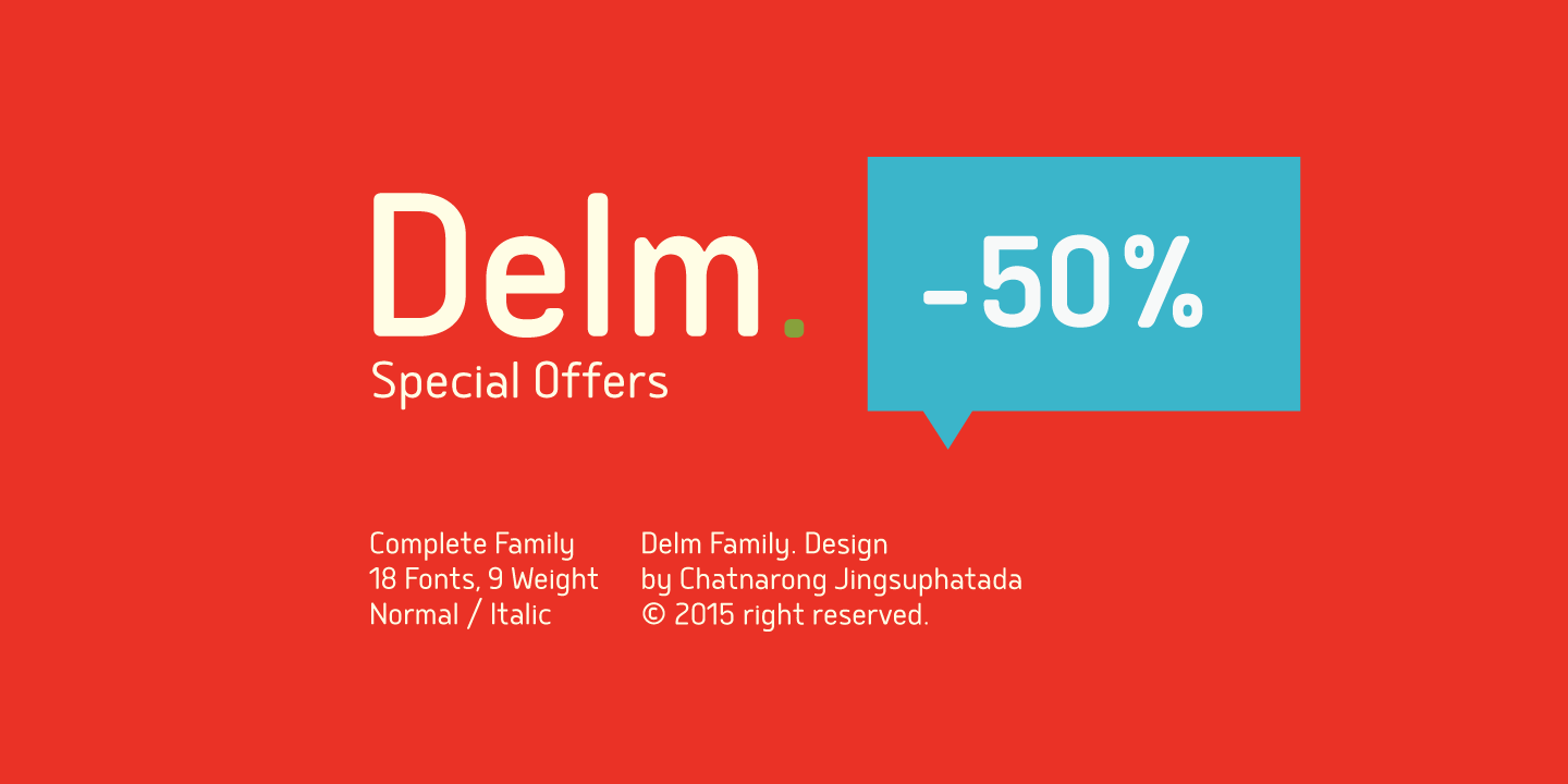Delm Bold Font preview